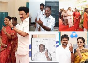 tamil-nadu-political-leaders-who-waited-in-queue-and-voted-photo-gallery