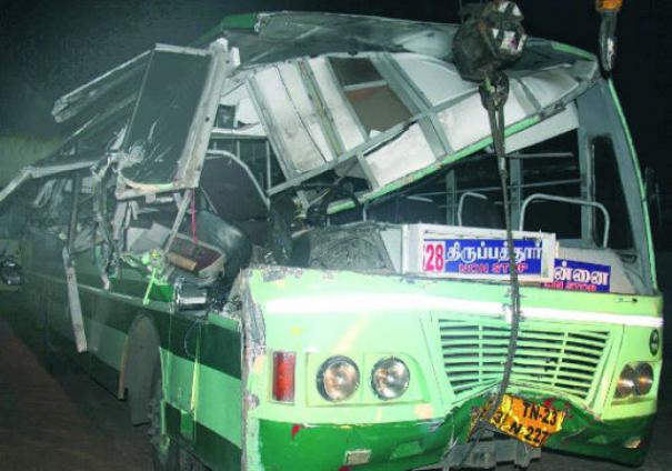 காஞ்சிபுரத்தில் லாரி - அரசுப் பேருந்து மோதி விபத்து: 6 பேர் பலி