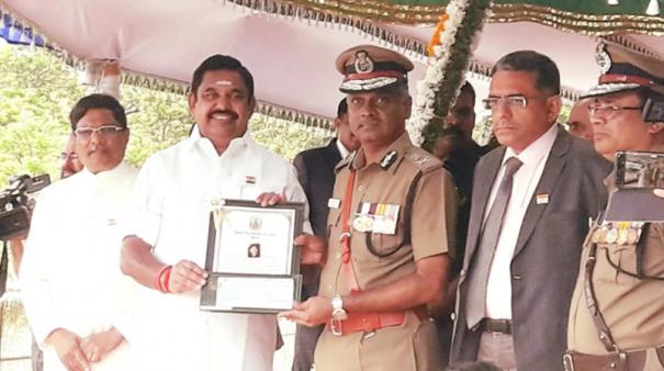 Surveillance camera system throughout Chennai: Police Commissioner AK Viswanathan Award for Outstanding Personality