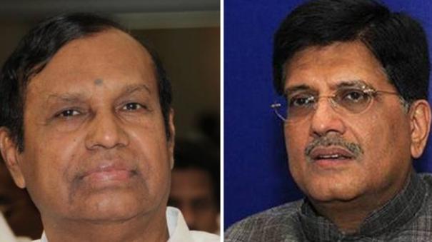 Piyush Goyal assures for railway projects to TR Balu