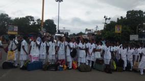 dindigul-government-nursing-college-students-strike-demanding-better-accommodation