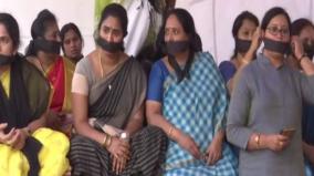 telangana-bjp-mahila-morcha-holds-silent-protest-over-rape-murder-of-woman-veterinary-doctor