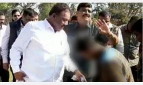 minister-gets-tribal-boy-to-take-off-his-slippers-case-filed-in-madurai