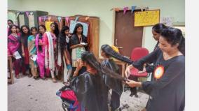 puducherry-government-college-students-and-professors-donate-hair-to-help-cancer-patients