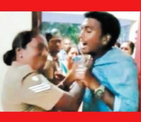 woman-head-constable-attacking-youth-who-complained-human-rights-commission-send-notice