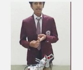 indian-student-creates-sanitiser-robot-in-dubai