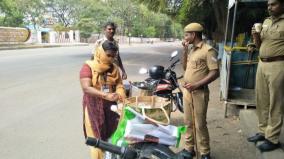 corona-virus-madurai-lady-distributes-healthy-food-to-cops-sanitary-workers