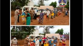 madurai-police-give-essential-relief-materials-to-poor