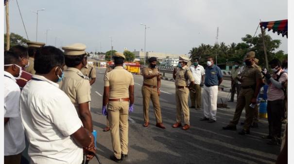 Inspection in Hosur Tamil nadu border