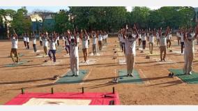 yoga-training-through-the-website-to-avoid-police-stress-participation-from-the-commissioner-of-police-to-the-top-police