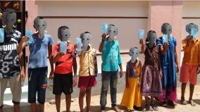 students-wearing-elephant-masks-pledge-acceptance-at-kovilpatti-on-the-occasion-of-world-elephant-day