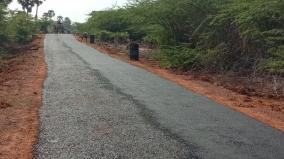 low-quality-tar-road-in-rs-40-lakhs-cost-sivagangai-village-people-oppose