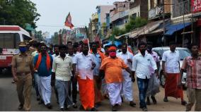 bjp-protests-against-non-release-of-ganesha-idols-at-the-turn