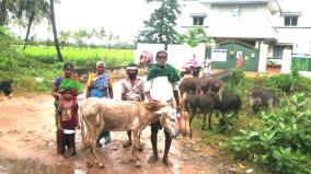 denial-of-accommodation-for-nomads-in-puduvayal-consolation-with-children-in-pouring-rain