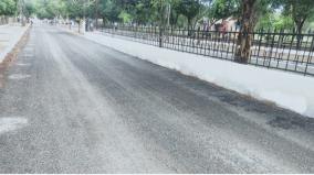 tar-road-laid-for-cm-s-arrival-in-sivagangai-damaged-in-2-days