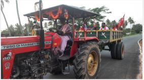 a-female-farmer-who-drove-a-tractor-alone-in-70-km-distance