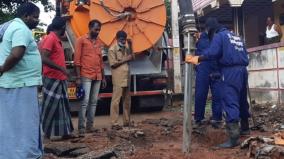 machinery-brought-from-chennai-to-sort-out-drainage-issue-in-sivagangai