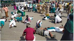 farmers-petition-for-mgr-statue-in-trichy-arrested-for-road-blockade