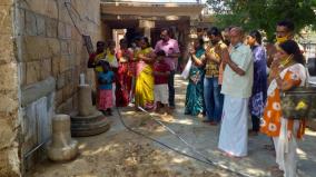 discovery-of-ancient-shiva-lingams-at-thiruvanaikaval-temple-premises