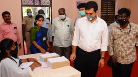 model-polling-station-with-corona-prevention-mechanisms-karaikal-district-collector-opened