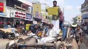 candidate-who-came-in-a-cow-cart-to-file-nomination-in-karaikal