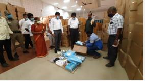 sending-15-types-of-corona-prevention-equipment-to-thanjavur-polling-booths