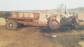 2-youths-killed-near-arakkonam-mysterious-persons-set-fire-to-tractor-two-arrested