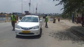 intensification-of-e-pass-vehicle-testing-and-disinfection-of-vehicles-at-the-hosur-border-in-tamil-nadu