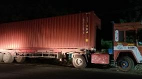 container-lorry-near-counting-centre-creates-tension