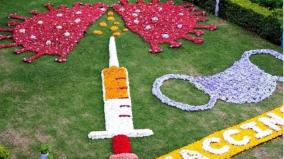 mask-with-10-thousand-flowers-vaccine-innovative-corona-awareness-in-kodaikanal