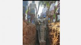 8-feet-high-statue-of-perumal-found-while-digging-the-foundation-of-a-house-near-thirumanur