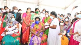 hill-tribe-in-telangana-governor-admits-2nd-dose-of-vaccination-with-people