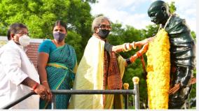 gandhiji-s-costume-revolution-centenary-celebrations-gandhi-s-granddaughter-came-to-madurai-to-participate