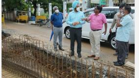 rainwater-drainage-work-chennai-corporation-commissioner-s-inspection