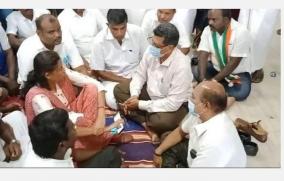 karur-congress-mp-jyoti-mani-withdrew-from-the-series-of-protests