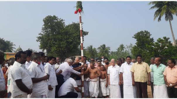 175th-worship-ceremony-of-thiruvaiyaru-thiyagaraja-today-mukurtham-bandakkal-was-planted