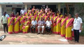 teachers-wears-yellow-sarees-at-alangudi-government-school