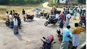 vikravandi-tanjore-national-highway-works-intensified-villagers-protest-not-to-block-link-road