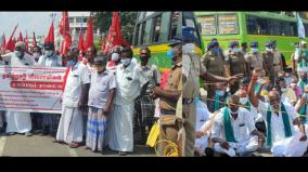 farmers-demanding-crop-insurance-in-kovilpatti-successive-protests-209-arrested