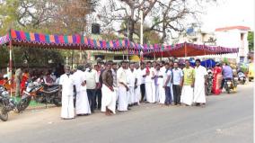 madurai-corporation-election-dmk-aiadmk-mobilize-like-a-festival-by-putting-up-a-tent-for-the-booth-committee