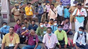 denial-of-permission-to-journalists-at-counting-centers-in-madurai-journalists-protest