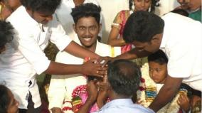 rs-5-lakh-statue-for-dead-brother-in-ottanchattaram-the-sister-who-seated-the-children-on-the-statue-and-held-the-ear-ceremony