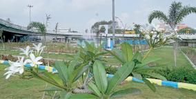 green-work-under-the-flyover-in-koyambedu-corporation-hurry-up