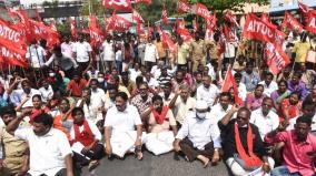full-block-protest-puducherry-peoples-routine-life-affect