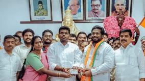 dmk-party-mp-trichy-shiva-s-son-joined-in-bjp