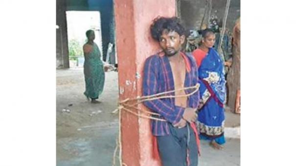 Village people caught the Theft attempted north indian person on virudhachalam