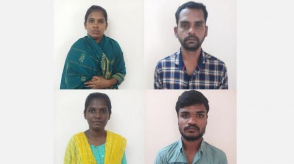 12 districts theft on Tamil nadu: 3 telangana couples arrested on Erode