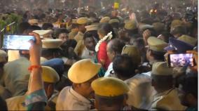 jyotimani-mp-who-climbed-into-the-barricade-in-karur-temple-festival
