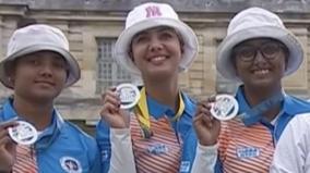 indian-women-s-archery-team-won-silver-medal-in-paris