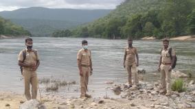 urikam-forest-special-forest-team-monitoring-work-cauvery-river-tamil-nadu-hosur